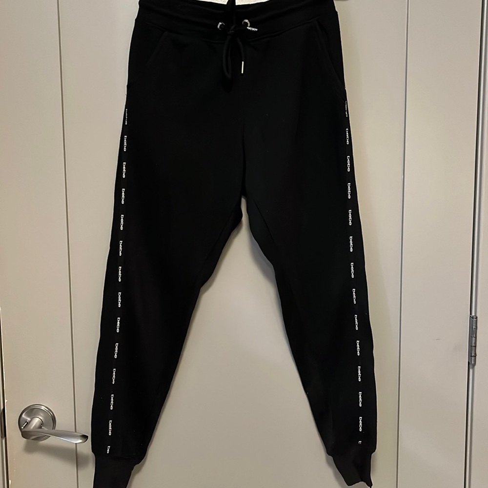 Soft and comfy petite small black Bebe women’s joggers